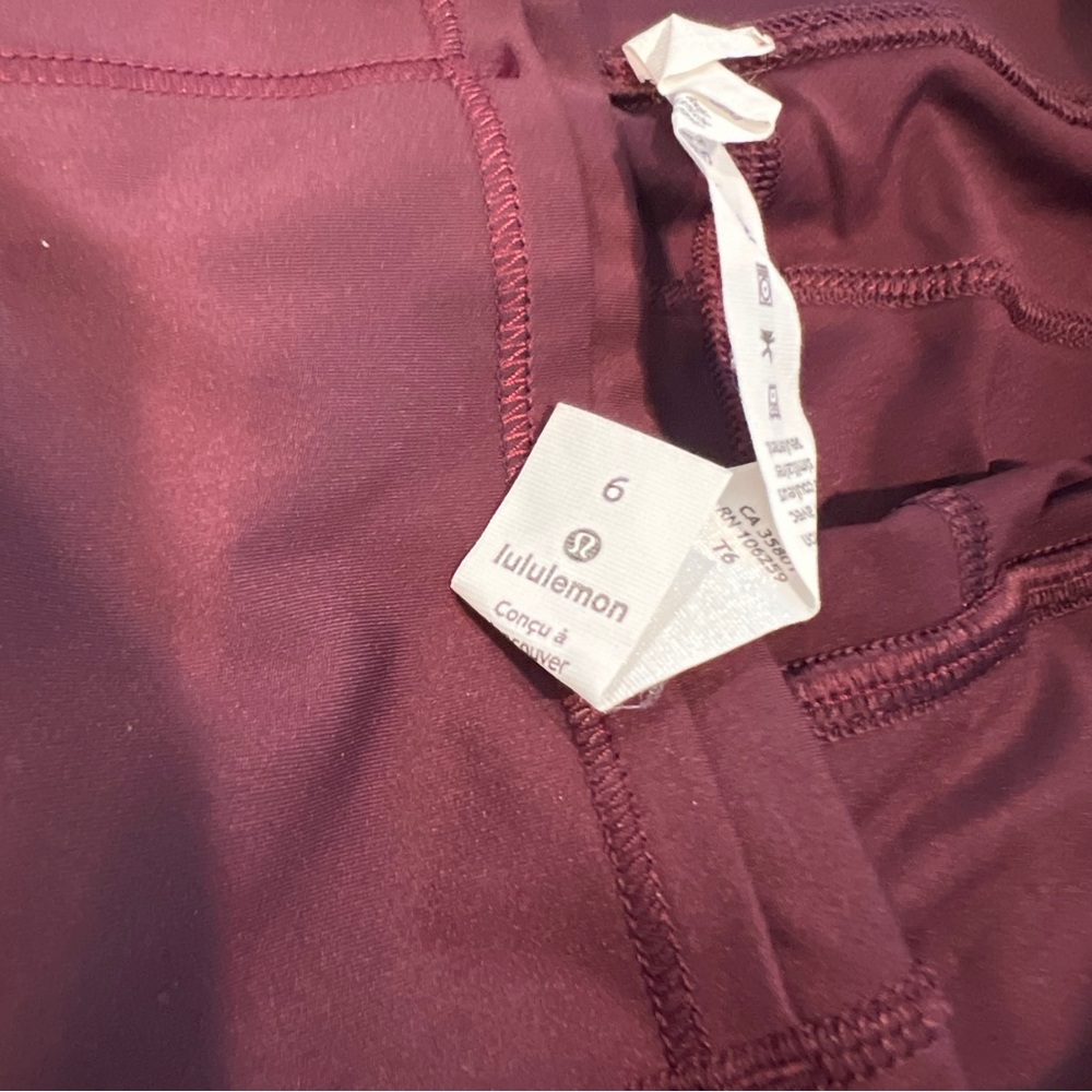 Lululemon Fast and Free Burgundy Shorts - Picture 4 of 5